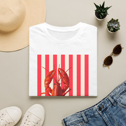 Maine Vibes Lobster Tee | Lobster Stripe Shirt