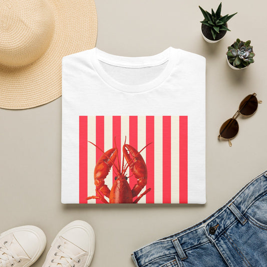 Maine Vibes Lobster Tee | Lobster Stripe Shirt