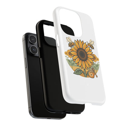 Sunflower & Bees Tough Magnetic Phone Case — Protective Floral iPhone Case