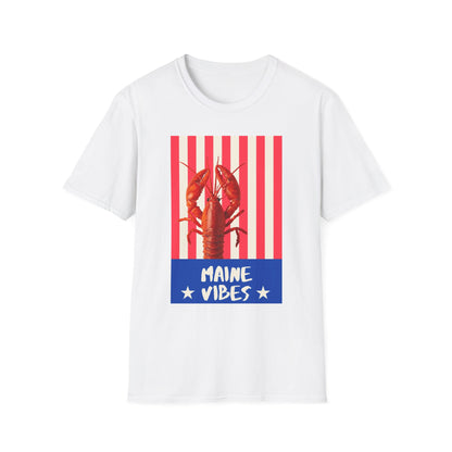 Maine Vibes Lobster Tee | Lobster Stripe Shirt