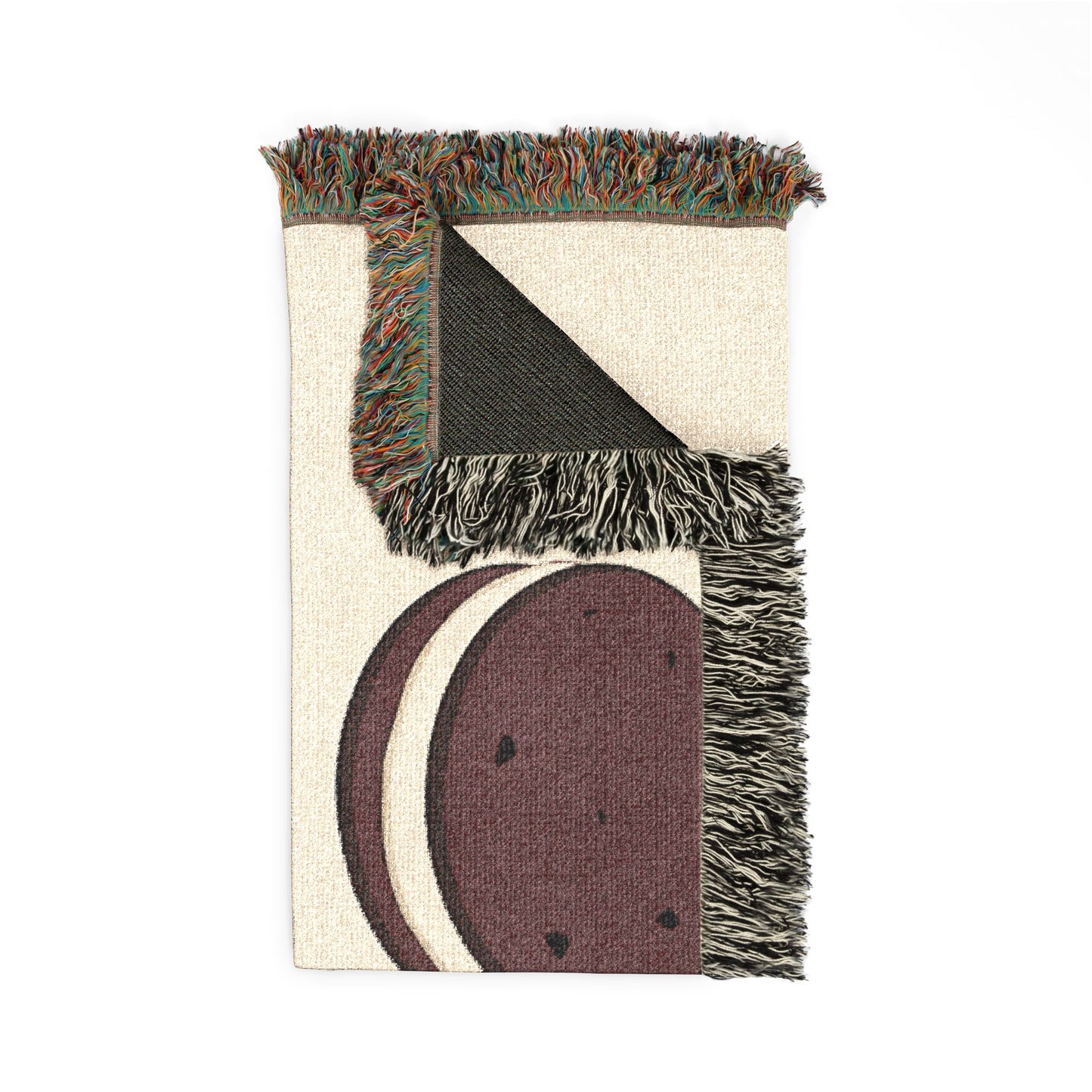 Lobster & Lighthouse Woven Blanket — Coastal Nautical Throw